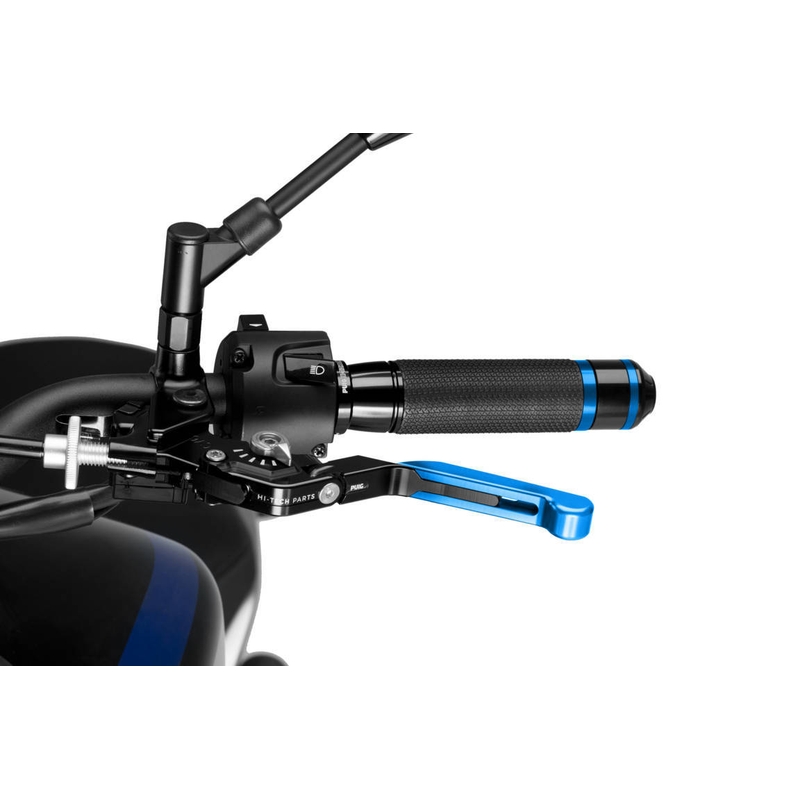 Clutch lever without adapter PUIG 3.0 extendable folding blue/silver