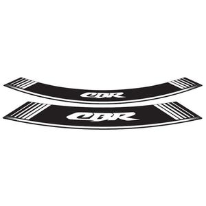Rim strip PUIG CBR 5524B white set of 8 rim strips