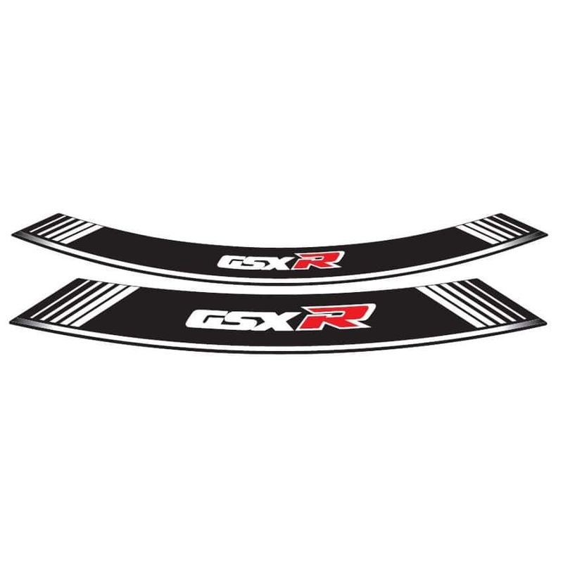 Rim strip PUIG GSXR white set of 8 rim strips