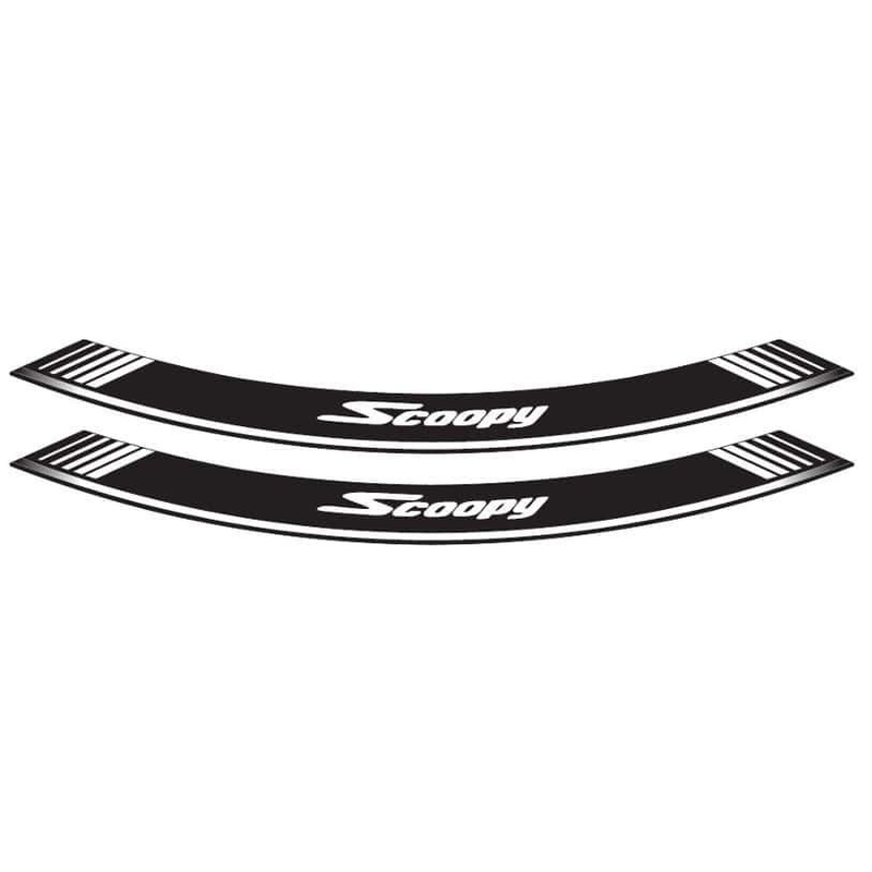 Rim strip PUIG SCOOPY white set of 8 rim strips