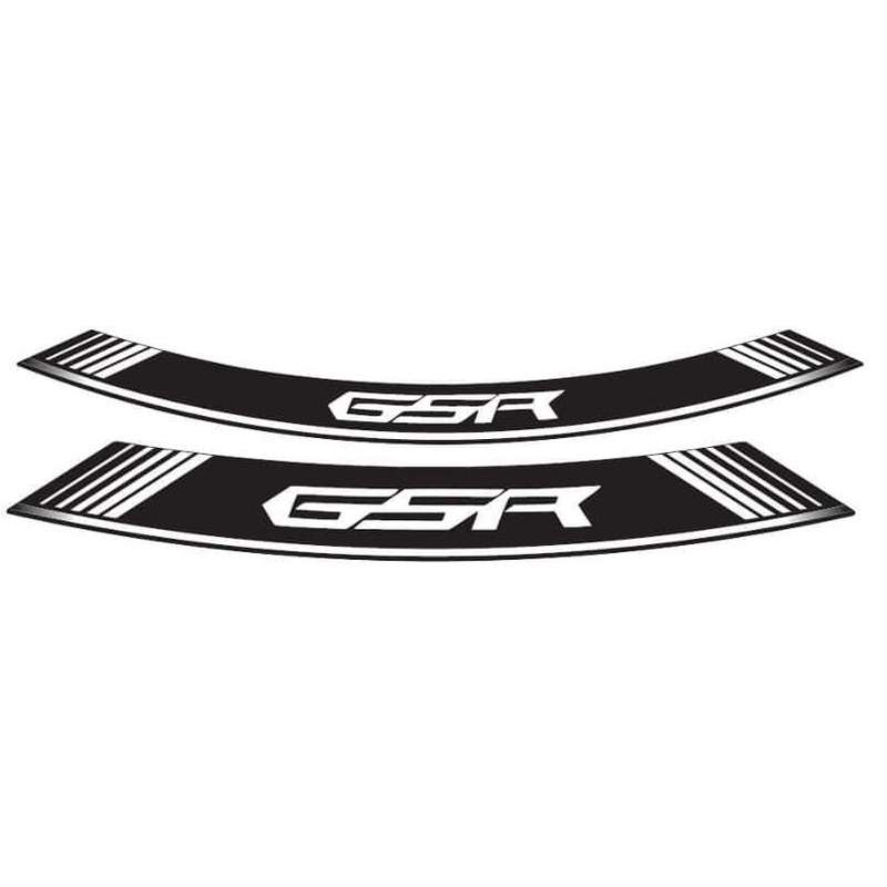 Rim strip PUIG GSR white set of 8 rim strips for SUZUKI GSR 600 / A 2006-2011, SUZUKI GSR 750 2011-2017