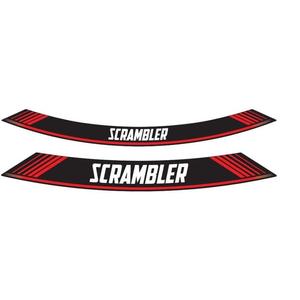 Rim strip PUIG SCRAMBLER 9134R red set of 8 rim strips