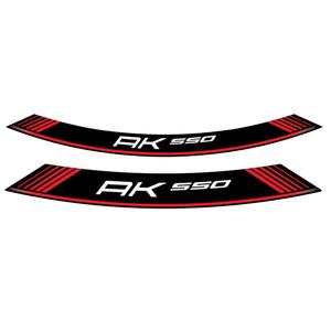 Rim strip PUIG AK550 9630R red set of 8 rim strips
