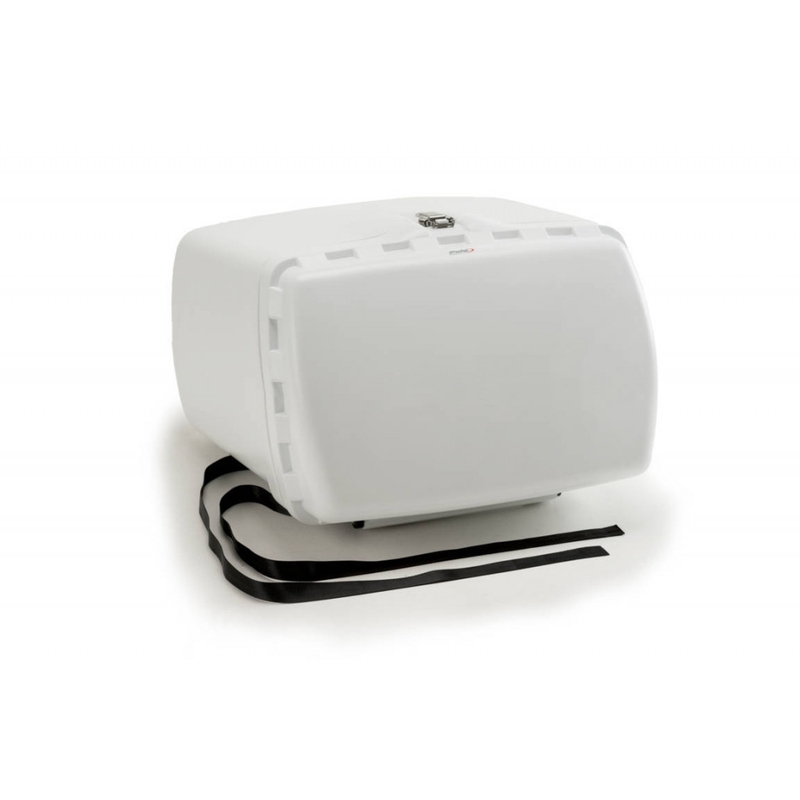 Top box PUIG MAXI BOX white without lock and fasten with included straps