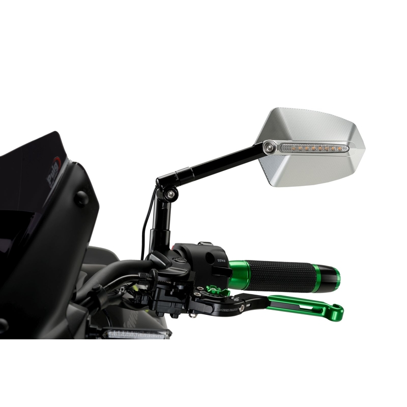 Rear view mirror PUIG GTI black / anodized aluminium left
