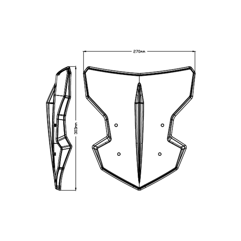 Windshield PUIG SHARK black