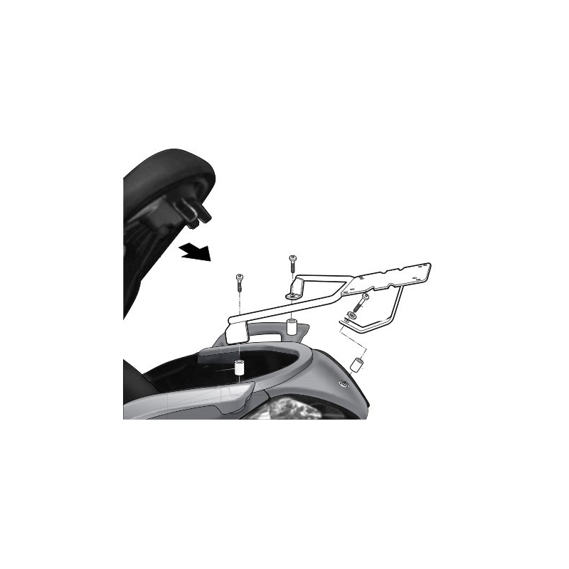 Top Master fitting kit SHAD for YAMAHA VP 250 X-City 2009-2014, YAMAHA VP 125 X-City 2009-2014