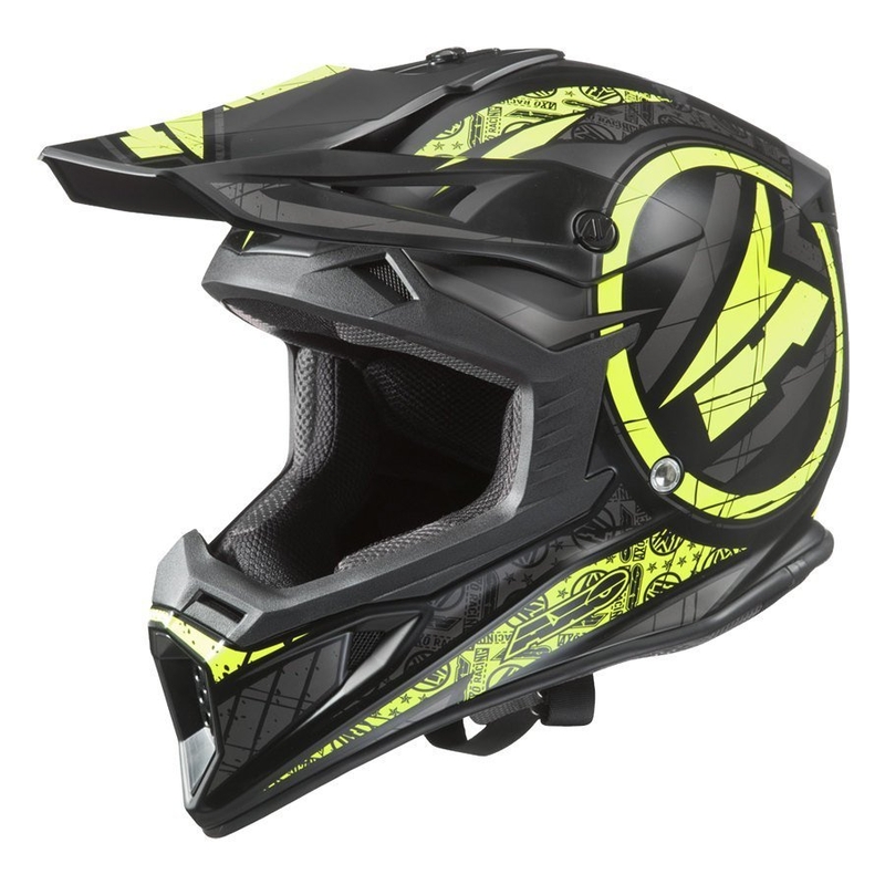 Kask motokrosowy AXO Jump czarno-fluo żółty wyprzedaż