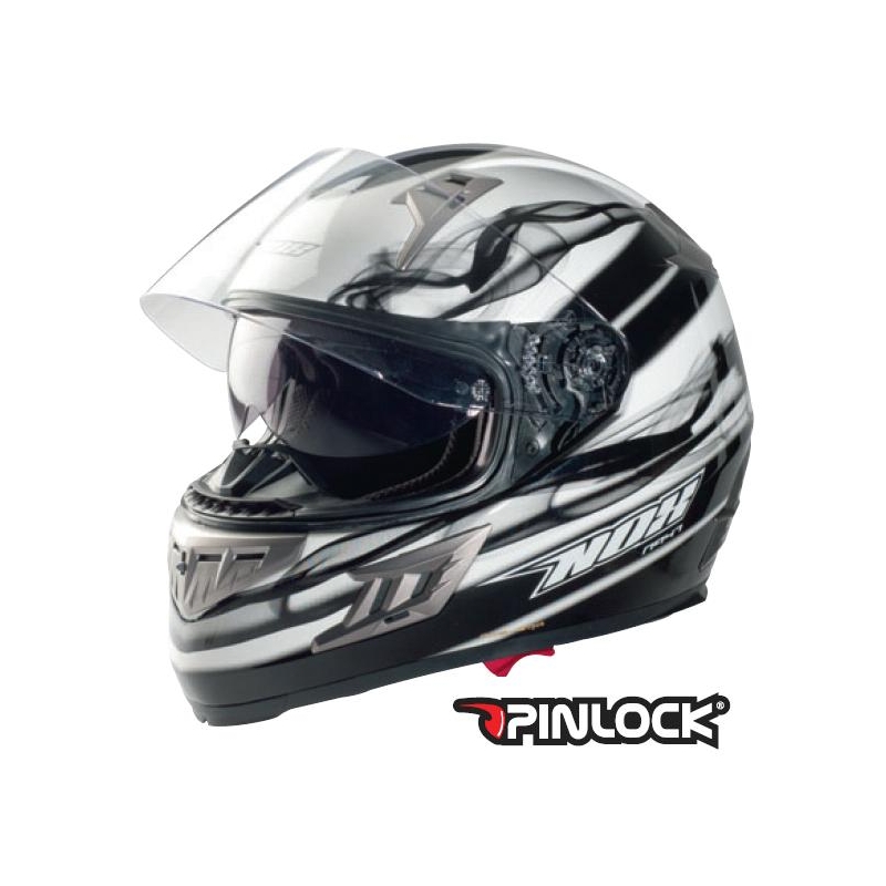 Integralny kask na motocyklu NOX N 949 czarny / biały