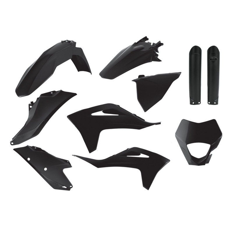 Plastic body kit POLISPORT enduro Black