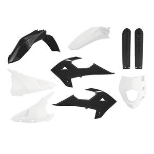 Plastic body kit POLISPORT 91037 enduro Black/white