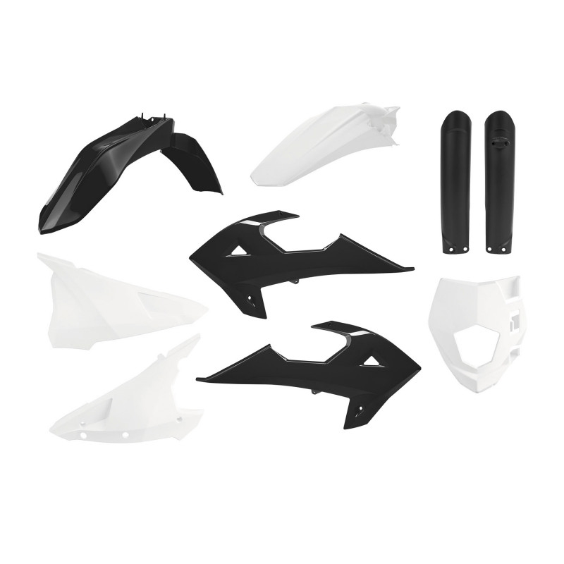Plastic body kit POLISPORT enduro Black/white