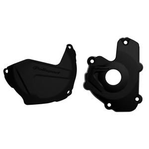 Clutch and ignition cover protector kit POLISPORT 90949 Blue