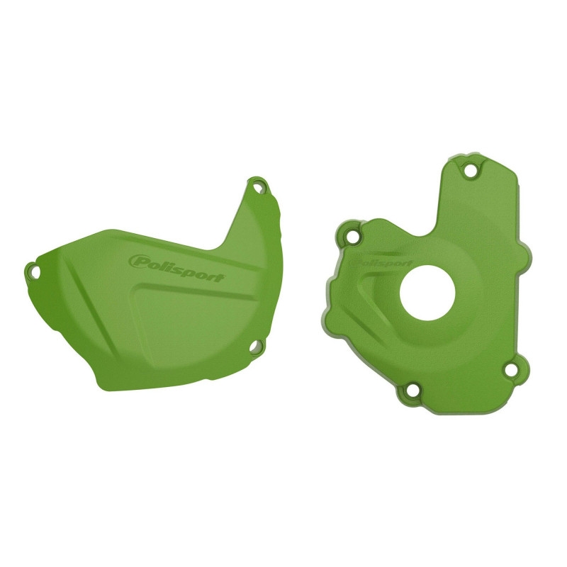 Clutch and ignition cover protector kit POLISPORT Green