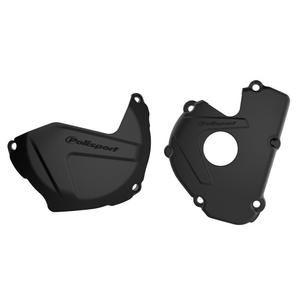 Clutch and ignition cover protector kit POLISPORT 90951 Black