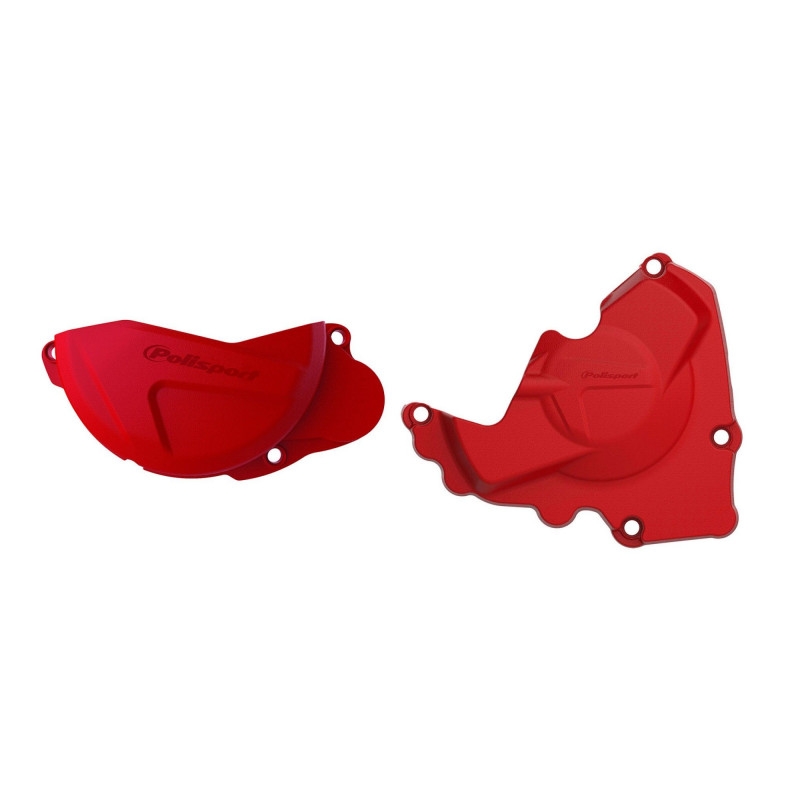 Clutch and ignition cover protector kit POLISPORT Red