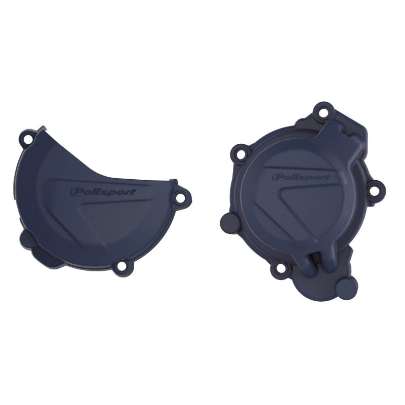 Clutch and ignition cover protector kit POLISPORT Blue