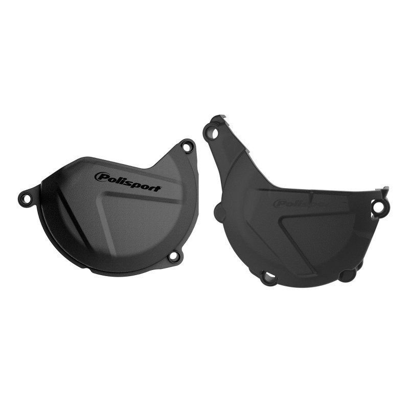 Clutch and ignition cover protector kit POLISPORT Black