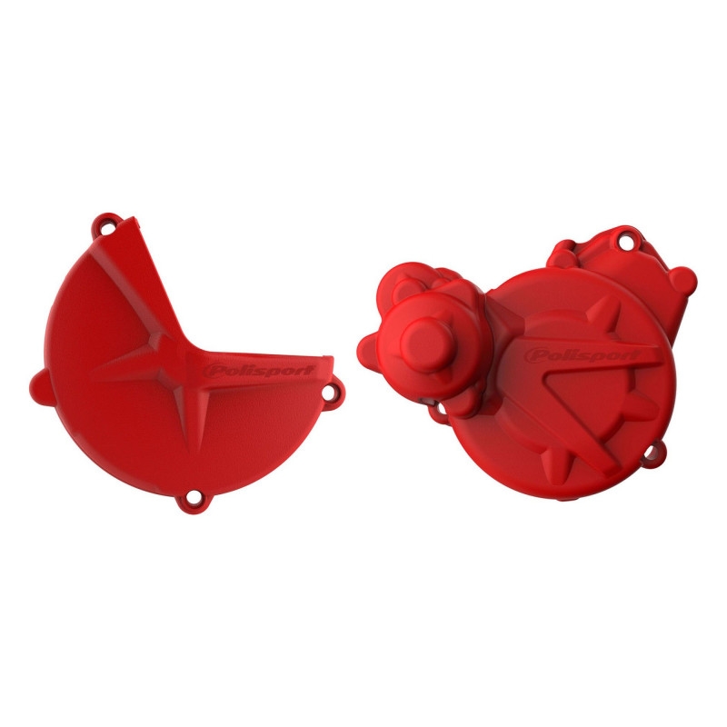 Clutch and ignition cover protector kit POLISPORT Red