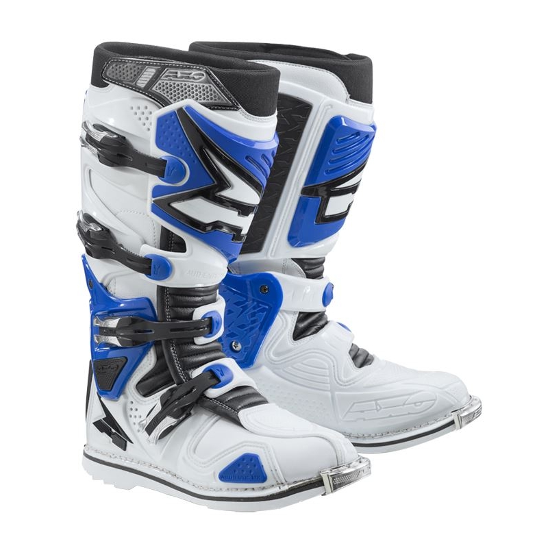 Buty motokrosowe AXO A2 biało-niebieskie wyprzedaż