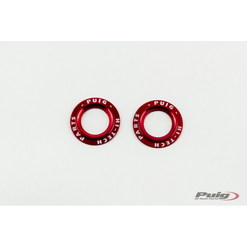 Rings for axle sliders PUIG PHB19 aluminium red