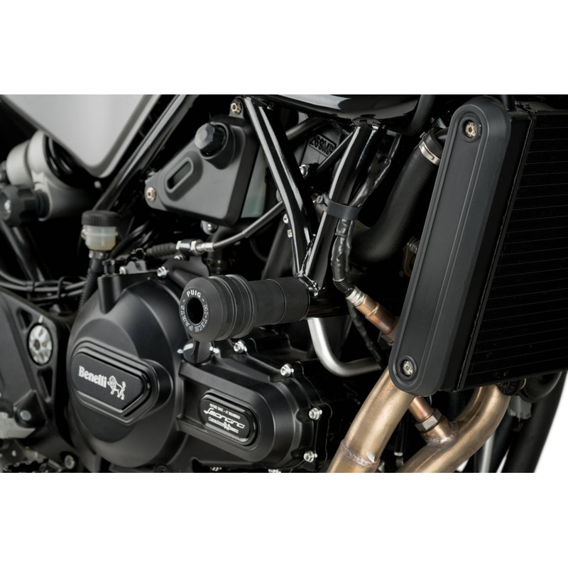Frame sliders PUIG VINTAGE 2.0 black for BENELLI Leoncino 500 2016-2024