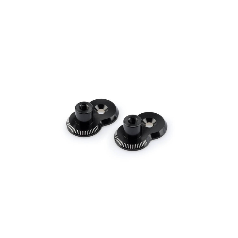 Adjustable footpegs relocation adaptors kit PUIG 20mm black