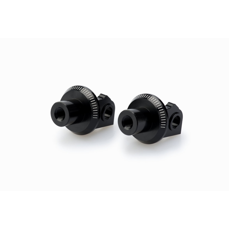 Footpeg adapters PUIG black for KTM Super Duke 1290 / R 2020-2024, KTM Super Duke 1390 R / R EVO 2024-2026