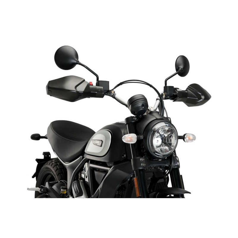 Handguards PUIG matt black for DUCATI Scrambler Desert Sled 800 2017-2020, DUCATI Scrambler Full Throttle 803 2023-2026