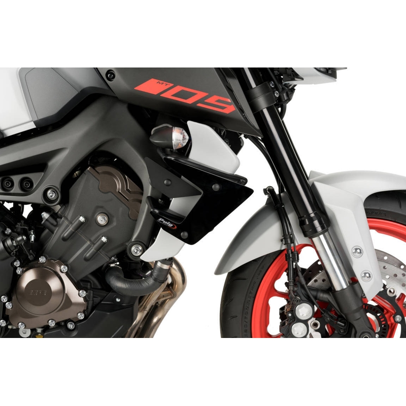 Side spoilers PUIG DOWNFORCE black for YAMAHA MT-09 850 / 890 2017-2020