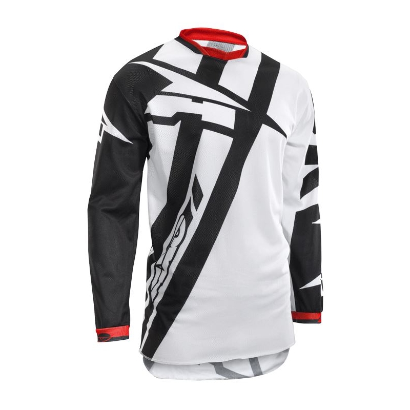 Motokrosowa bluza AXO Motion 4 Jersey biało-czarno-czerwona wyprzedaż