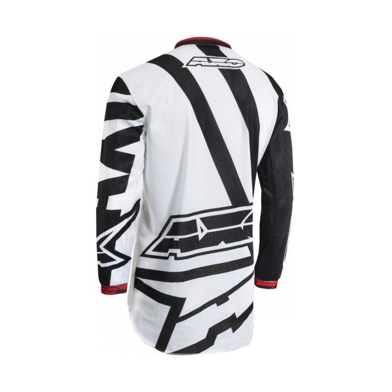 Motokrosowa bluza AXO Motion 4 Jersey biało-czarno-czerwona wyprzedaż