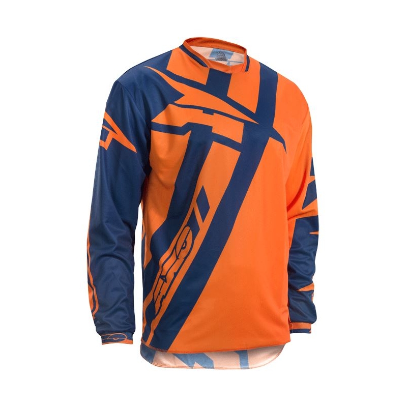 Motocrossowa koszulka AXO Motion 4 Jersey niebiesko-fluo pomarańczowa wyprzedaż