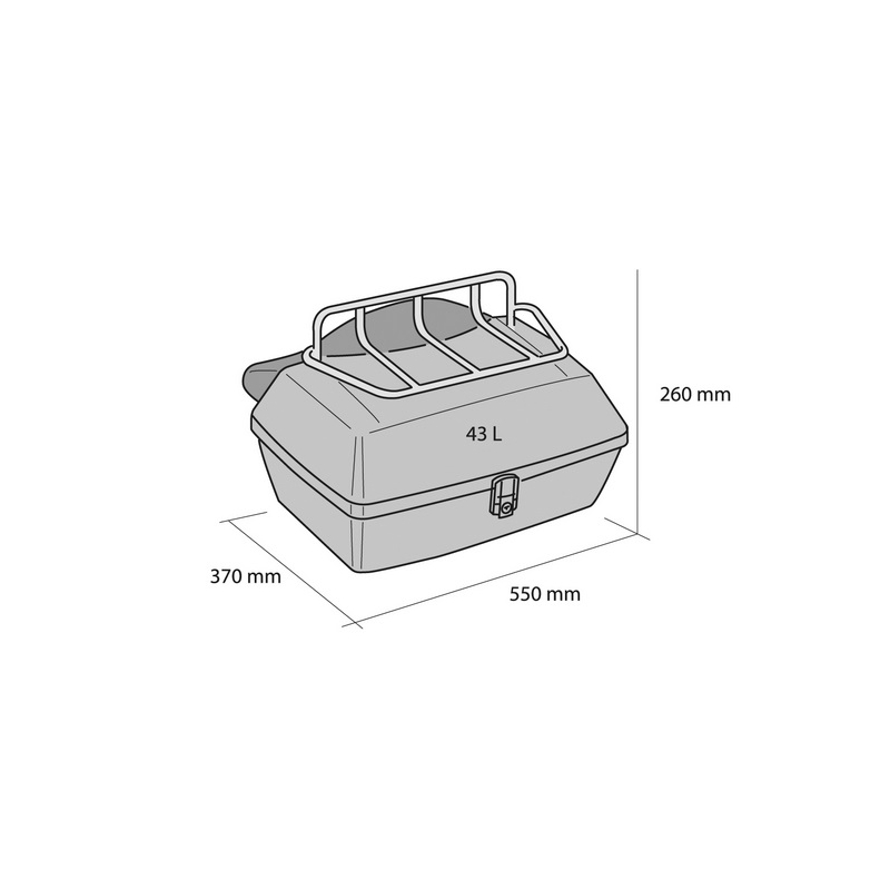 Top case CUSTOMACCES TRAVEL black