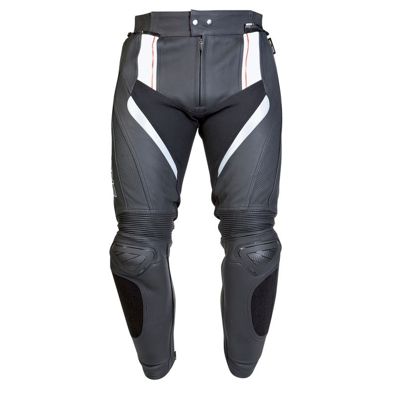Skórzane spodnie motocyklowe Ozone Grip – czarno/białe