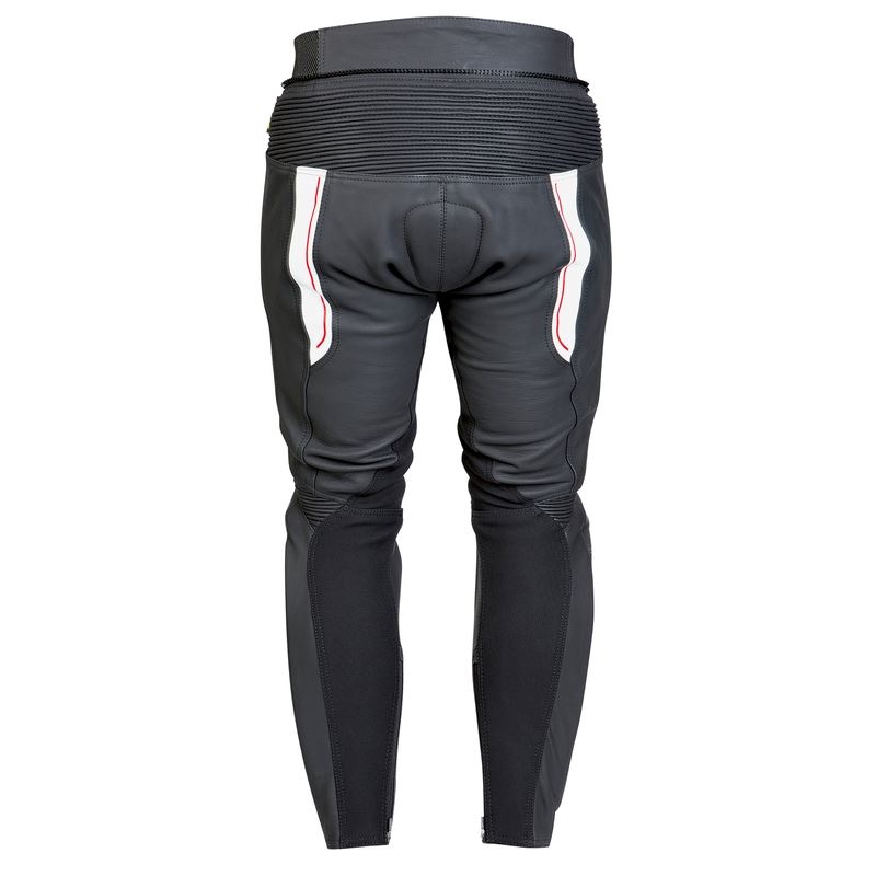 Skórzane spodnie motocyklowe Ozone Grip – czarno/białe