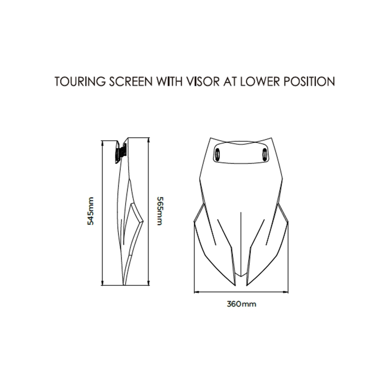 Windscreen PUIG TOURING WITH VISOR smoke
