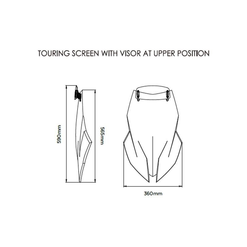 Windscreen PUIG TOURING WITH VISOR smoke