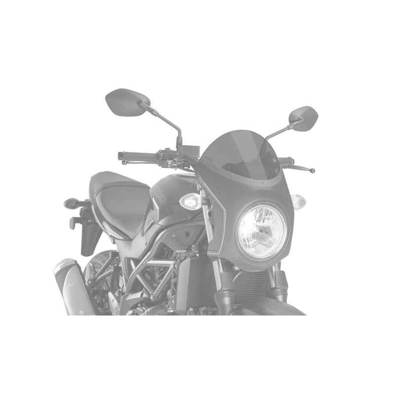 Windshield PUIG RETRO SEMI-FAIRING black carbon look