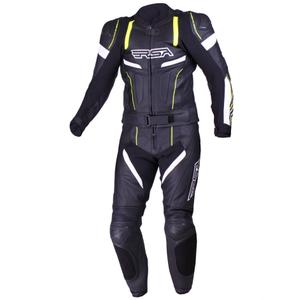 Kombinezon motocyklowy RSA Speedway czarno-biało-fluo żółty wyprzedaż