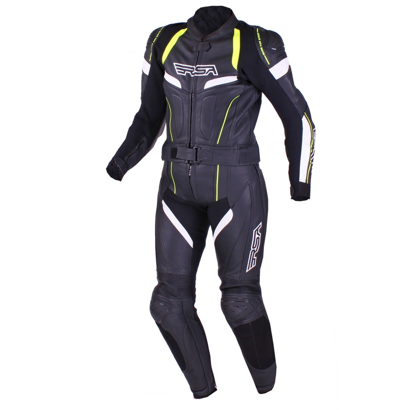 Damski kombinezon motocyklowy RSA Speedway czarno-biało-fluo żółty wyprzedaż