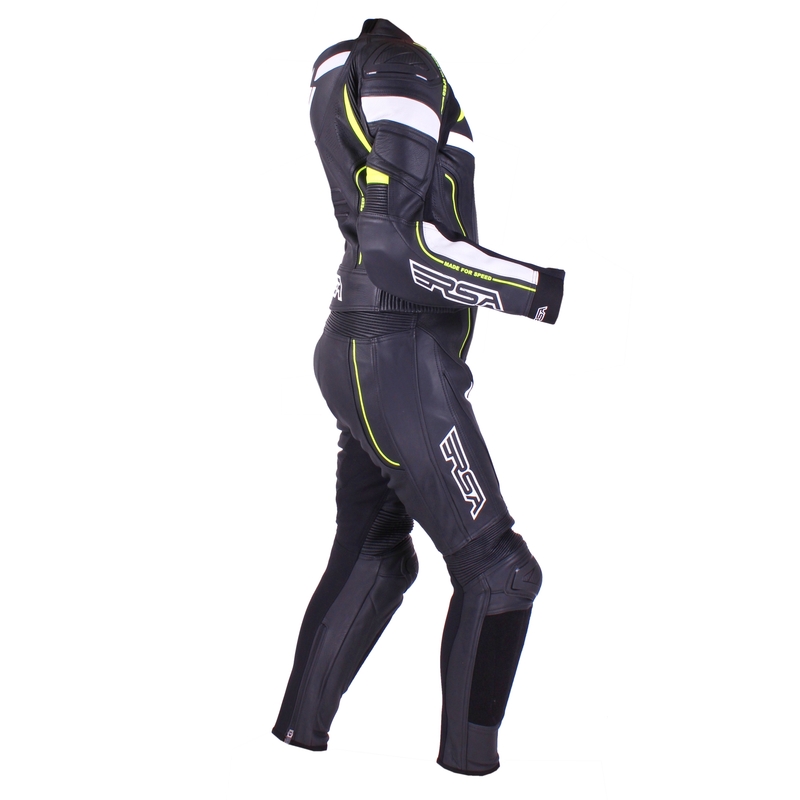 Damski kombinezon motocyklowy RSA Speedway czarno-biało-fluo żółty wyprzedaż