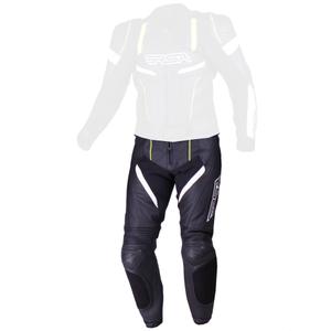 Skórzane spodnie motocyklowe RSA Speedway czarno-biało-fluo żółte wyprzedaż