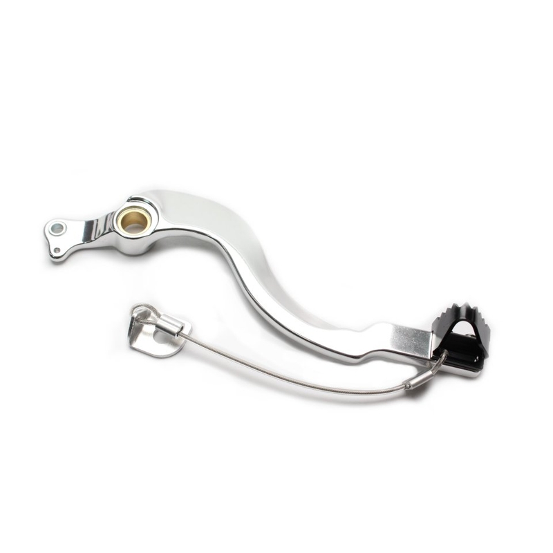 Brake pedal MOTION STUFF silver body, black steel fixed tip Steel Fixed Tip