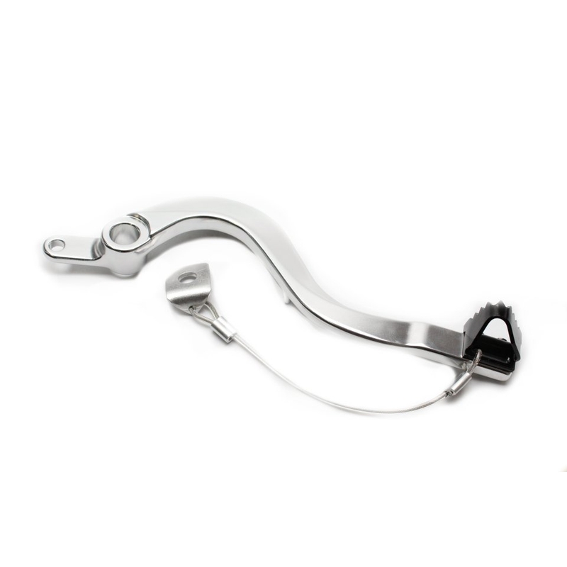 Brake pedal MOTION STUFF silver body, black steel fixed tip Steel Fixed Tip