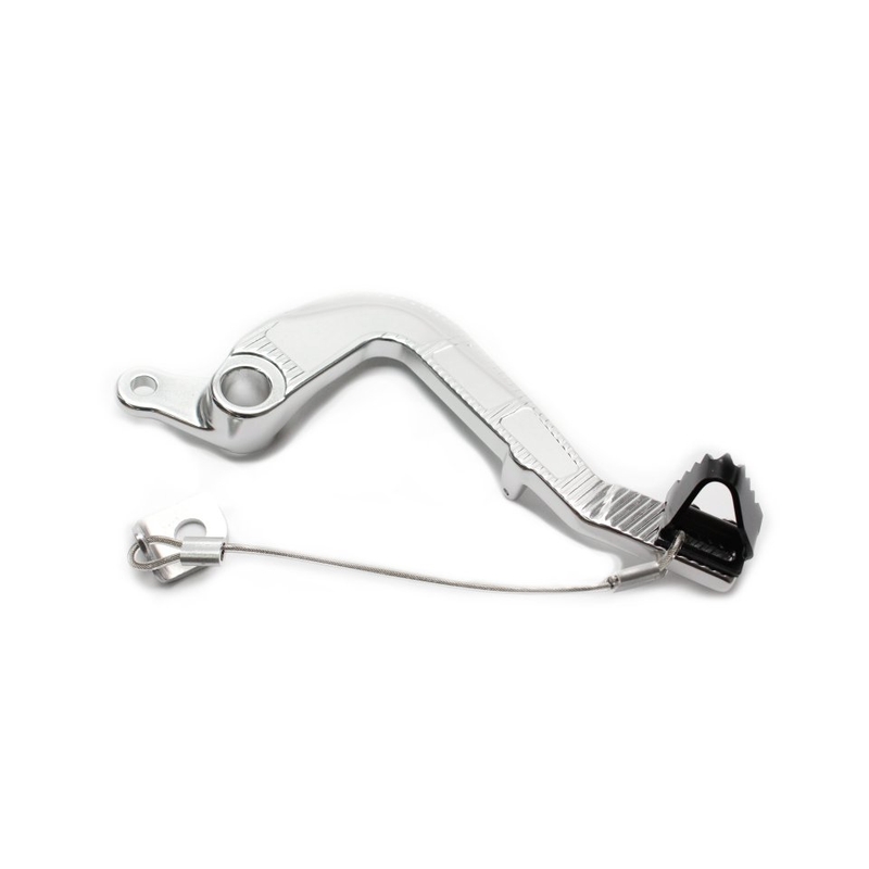 Brake pedal MOTION STUFF silver body, black steel fixed tip Steel Fixed Tip