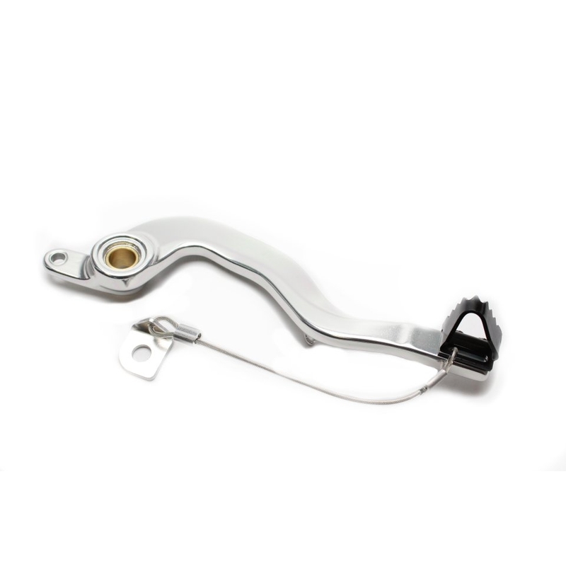 Brake pedal MOTION STUFF silver body, black steel fixed tip Steel Fixed Tip