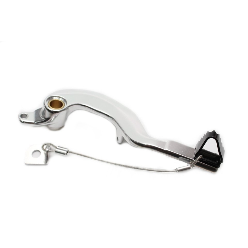 Brake pedal MOTION STUFF silver body, black steel fixed tip Steel Fixed Tip