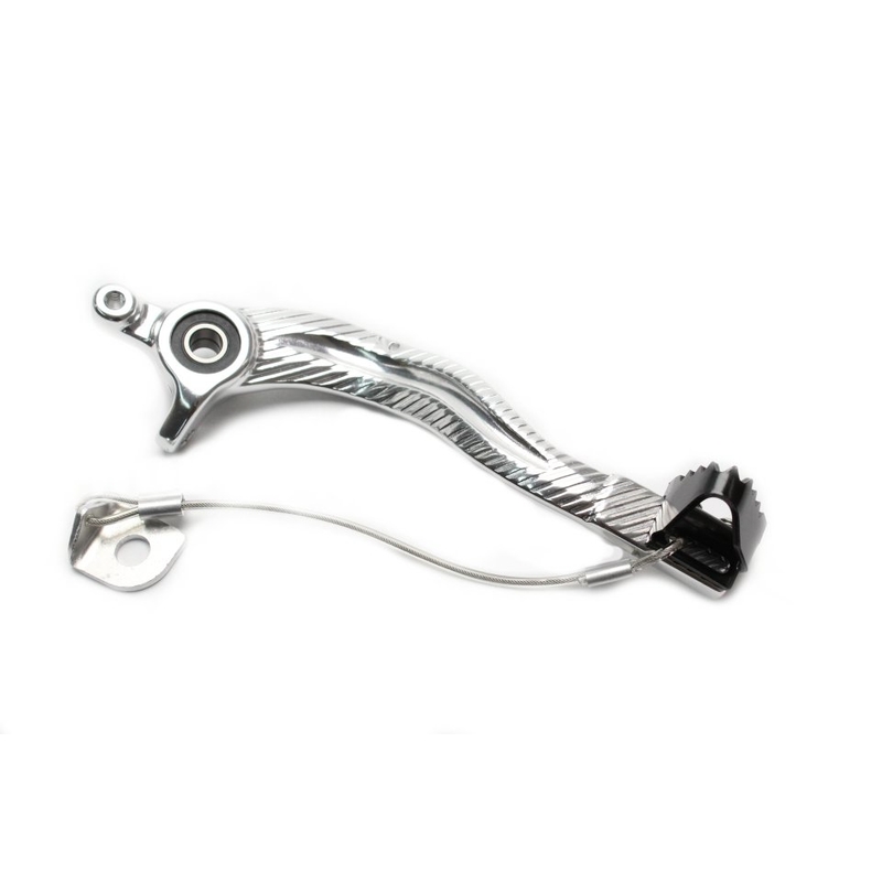 Brake pedal MOTION STUFF silver body, black steel fixed tip Steel Fixed Tip