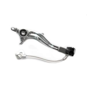 Brake pedal MOTION STUFF 83P-0961002 silver body, black steel fixed tip Steel Fixed Tip